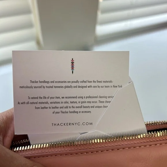 Thacker Nolita Ring Handle Blush Leather Clutch - Picture 5 of 5